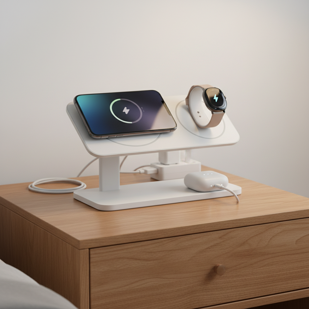 Charging station with devices charging