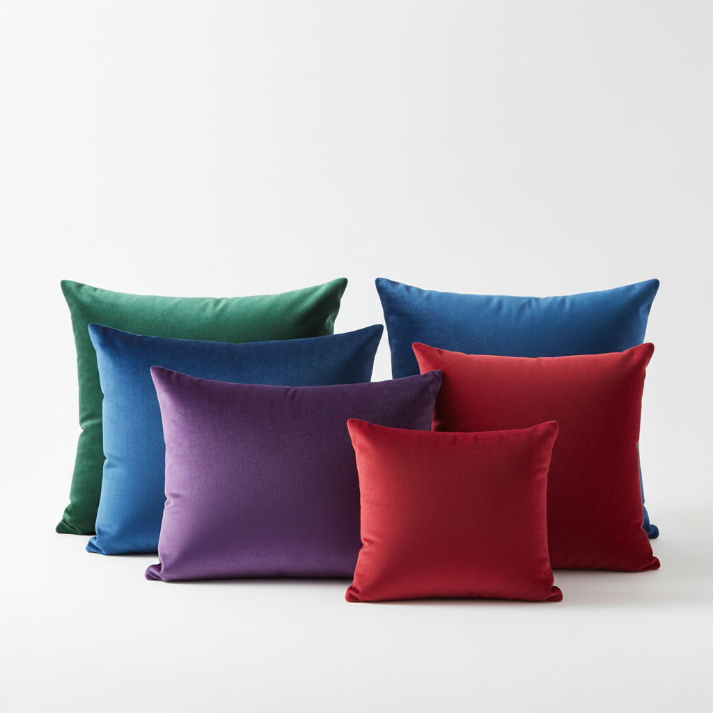 Luxury velvet throw pillow set all 4 pieces