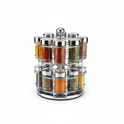 360 degree rotating countertop spice rack