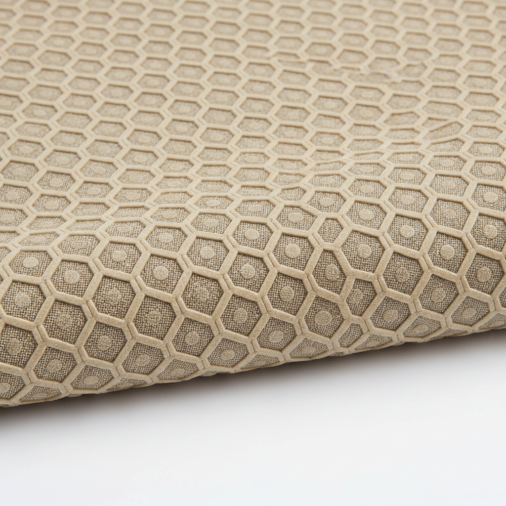 Close-up of rubber non-slip backing texture