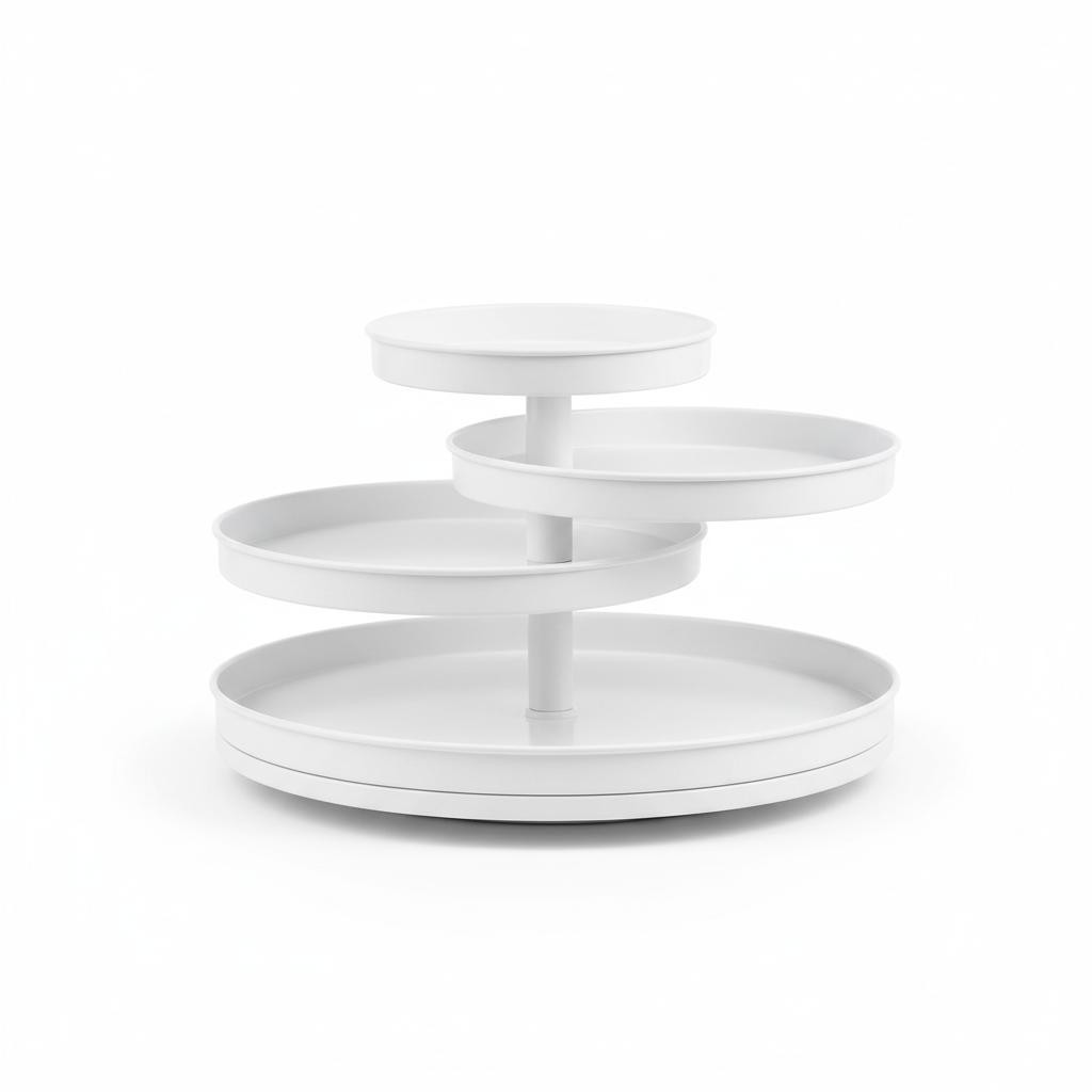 Spice rack side profile showing tier heights
