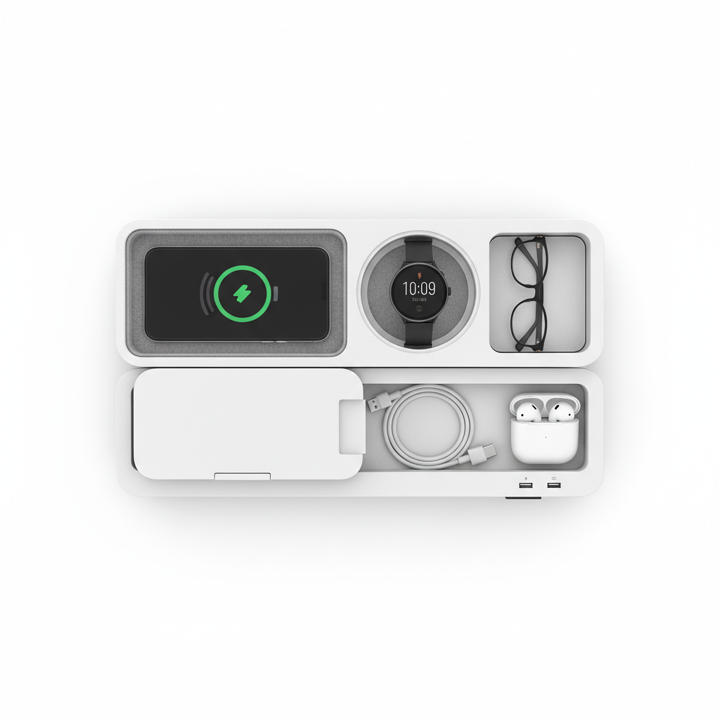 Top-down view all compartments