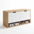 Entryway Storage Bench with Shoe Cabinet