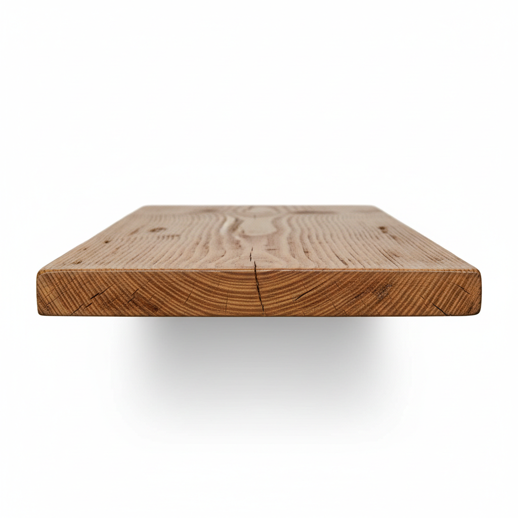Close-up of rustic wood grain texture and finish