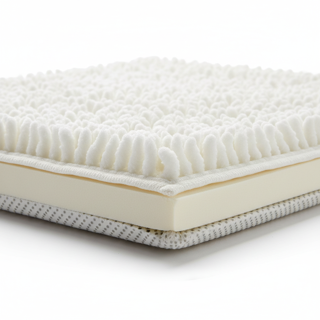 Plush texture and non-slip backing