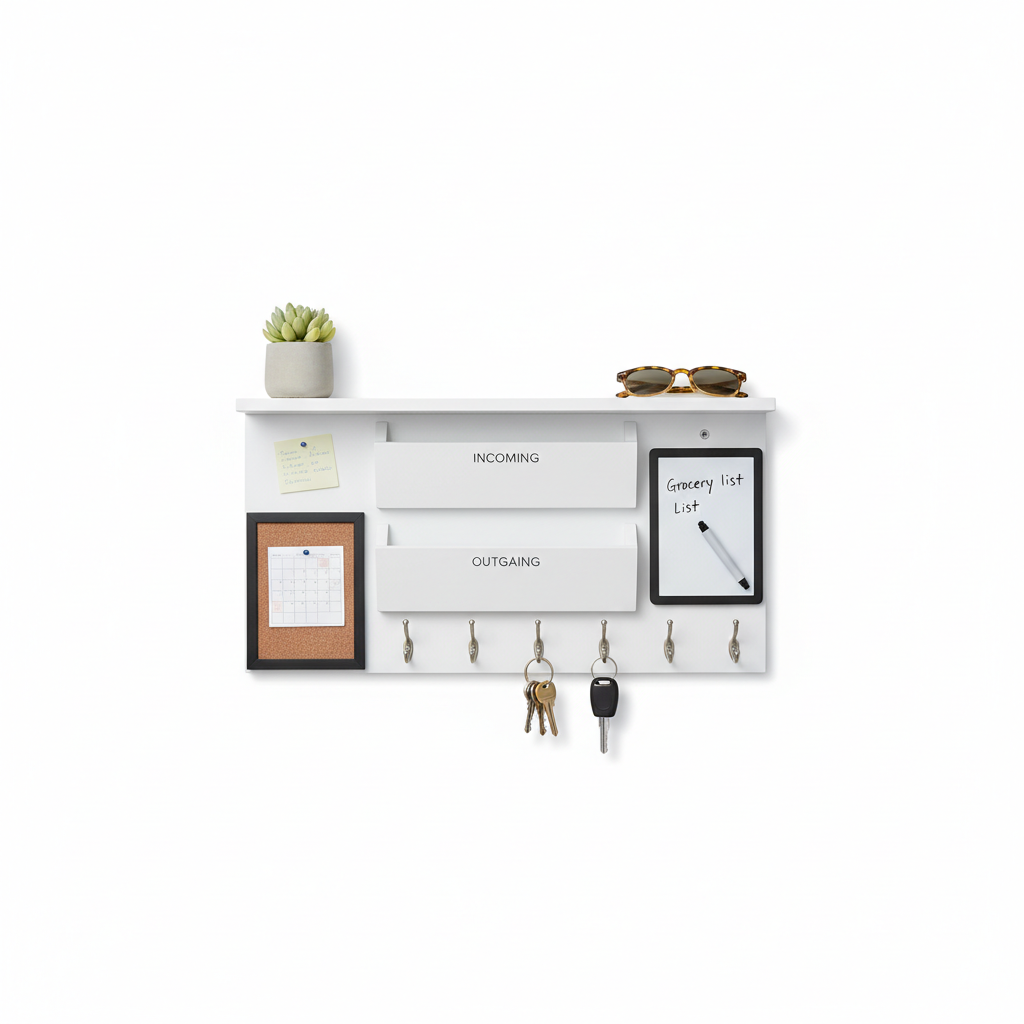Overhead flat lay showing all components
