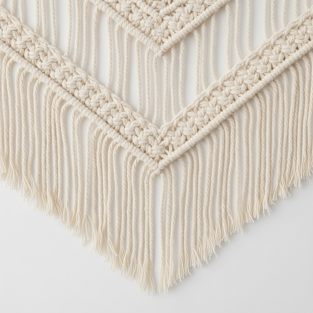 Close-up of fringe end detail