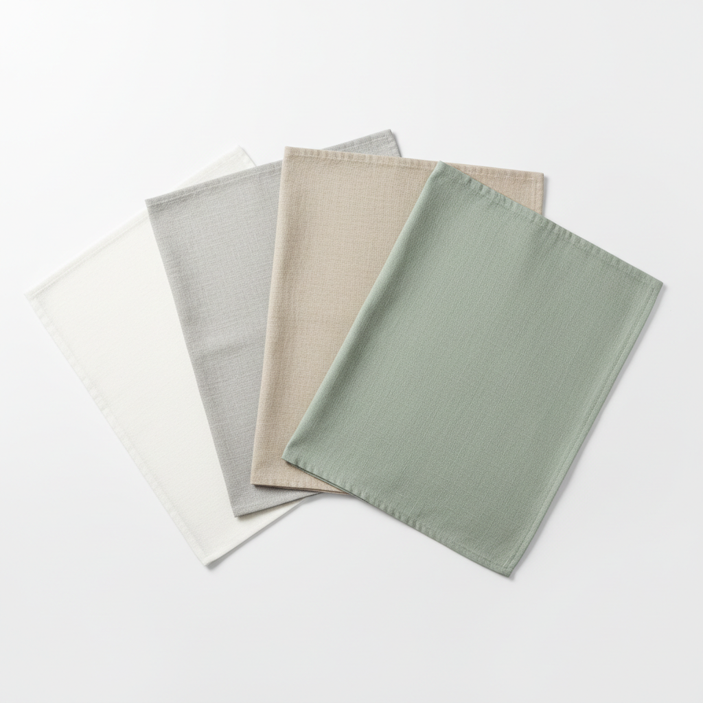 All 4 placemats fanned out showing color