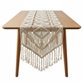 Boho Macrame Table Runner Natural Cotton