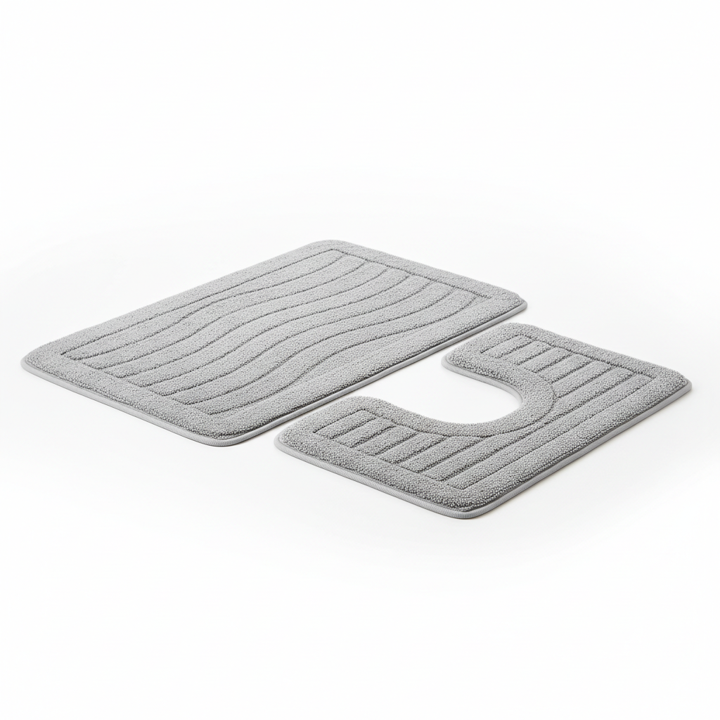 2-piece memory foam bathroom mat set