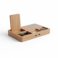 Bedside charging station nightstand organizer