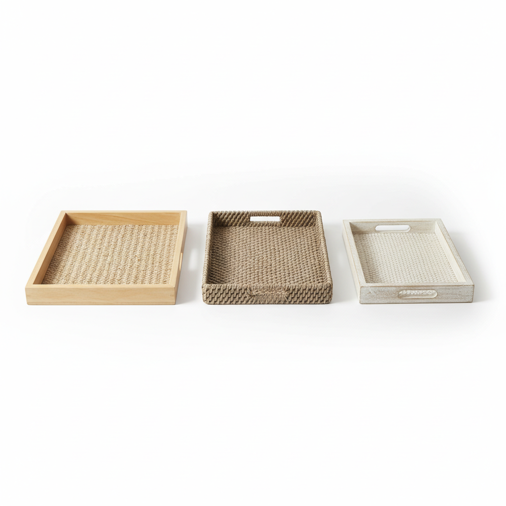 All 3 trays separated showing size comparison