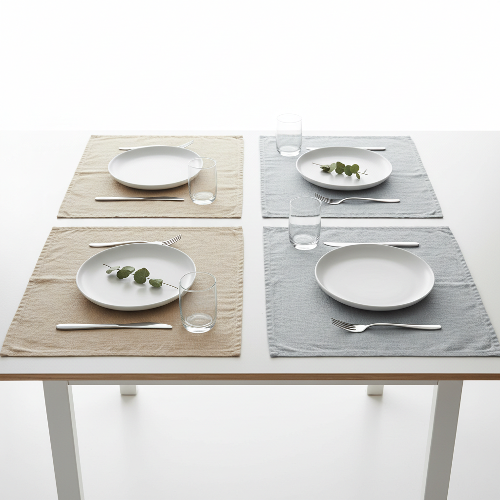 Linen Placemat Set of 4 Modern Dining