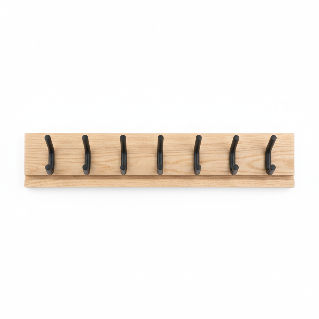 Wall-Mounted Coat and Bag Hook Rack 6 Hooks